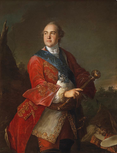 Image -- A portrait of Hetman Kyrylo Rozumovsky by Louis Toeque (1758).