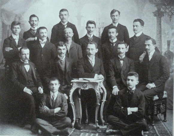 Image - The staff of the Ruska Besida in Chernivtsi printing shop.