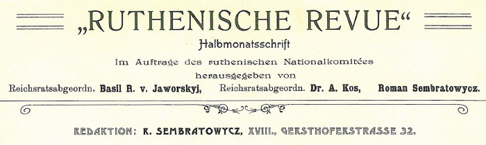 Image -- Ruthenische Revue (title).