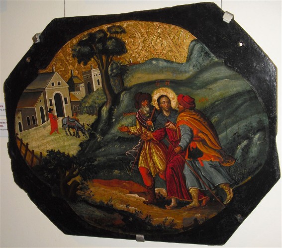 Image - Ivan Rutkovych: icon Road to Emmaus from the Zhovkva iconostasis (ca. 1697-99).