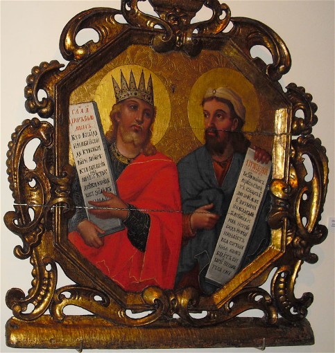 Image - Ivan Rutkovych: icon of Solomon and Ezekiel from the Zhovkva iconostasis (ca. 1697-99).