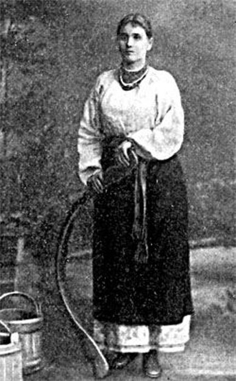 Image -- Mariia Sadovska-Barilotti as Natalka Poltavka in ivan Kotliarevsky's play.