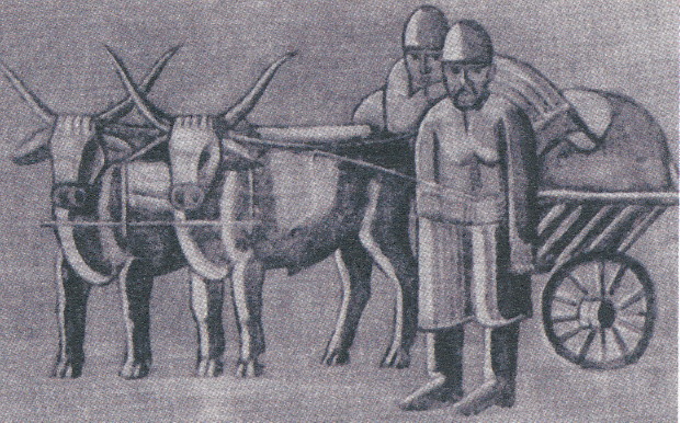 Image - Yevhen Sahaidachny: Peasants with Oxen (early 1920s).