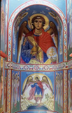 Image - Saint Michael the Archangel: fresco in the Saint Michael's Church, Kyiv.