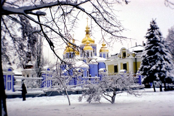 Image -- Saint Michael's Golden-Domed Monastery in Kyiv.