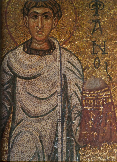 Image -- Saint Michaels Monastery mosaic: Archdeacon Stephen.