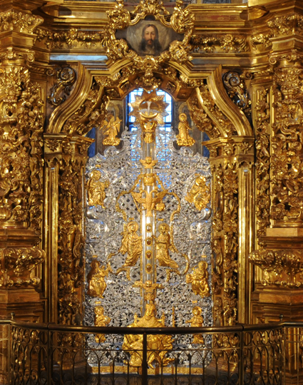 Image -- Saint Sophia Cathedral: Royal Gates (1747), designed by Semen Taranovsky and made by Petro Volokh and Ivan Zavadovsky.