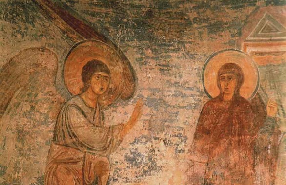 Image - Saint Sophia Cathedral frescos: Annunciation.