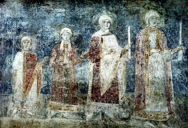 Image -- Saint Sophia Cathedral frescos: the family of Yaroslav the Wise.