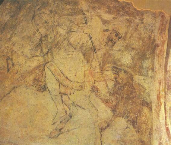 Image - Saint Sophia Cathedral fresco: a hunting scene.