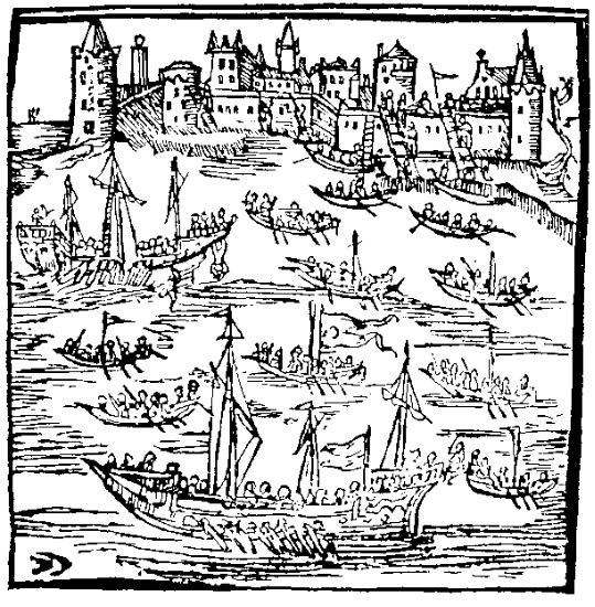 Image - The Siege of Kaffa -- an anonymous engraving in the 1622 edition of Kasiian Sakovych's Virshi.