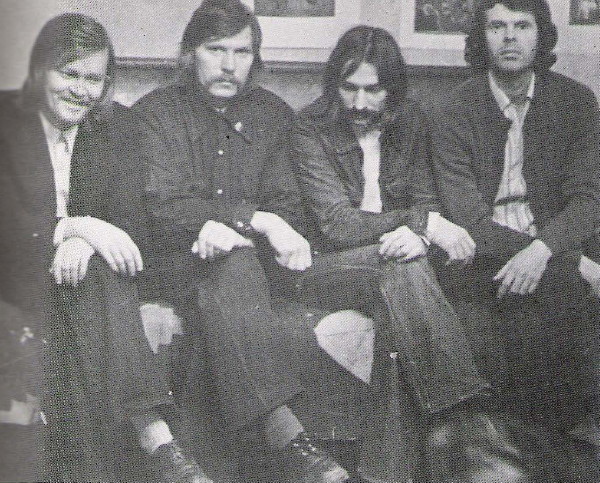 Image -- Ukrainian nonconformist artists: Vitalii Sazonov, Feodosii Humeniuk, Volodymyr Makarenko, and Volodymyr Strelnikov (Moscow 1975).