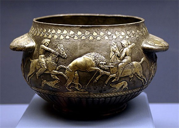 Image - A Scythian gilded bowl from the Solokha kurhan (4th century BC).