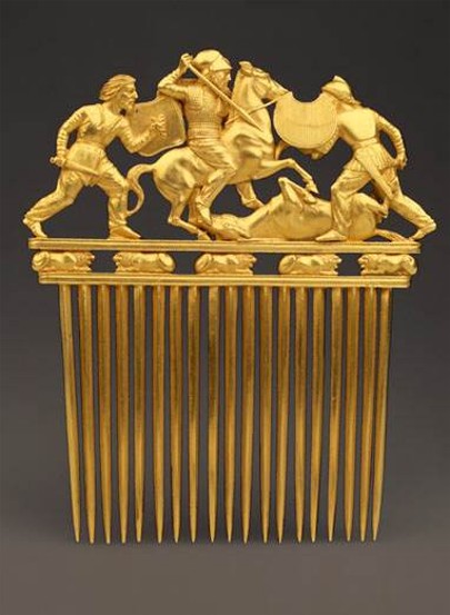 Image - A Scythian gold comb from the Solokha kurhan (4th century BC).