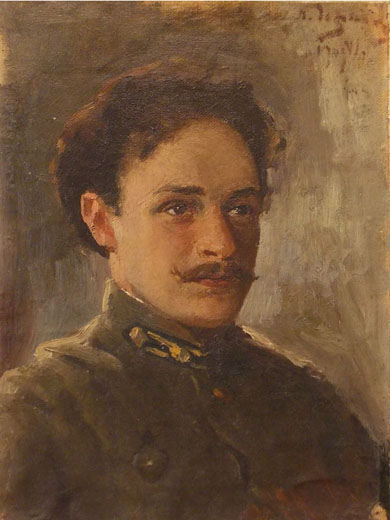 Image - Ivan Seleznov: Portrait of a Student of Kyiv Polytechnical Institute (1909).
