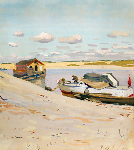 Image -- Dmitrii (Dmytro) Shavykin: On the Shore (1952).