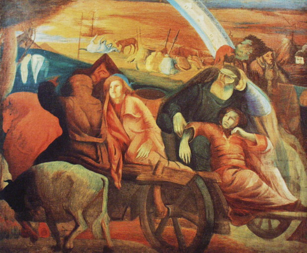 Image -- Manuil Shekhtman: Refugees (1929).