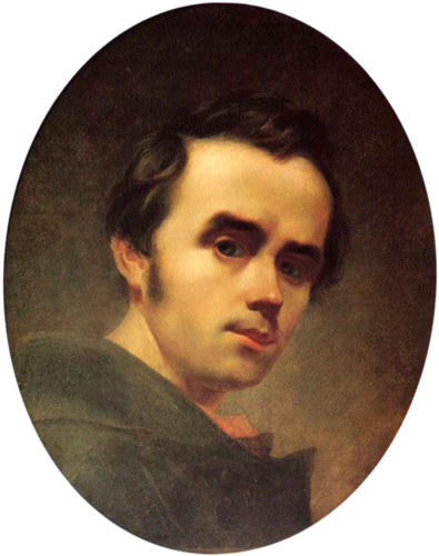 Image -- Taras Shevchenko: Self-portrait (1840).