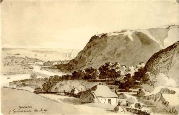 Image -- Taras Shevchenko: View of Chyhyryn from the Subotiv Road.