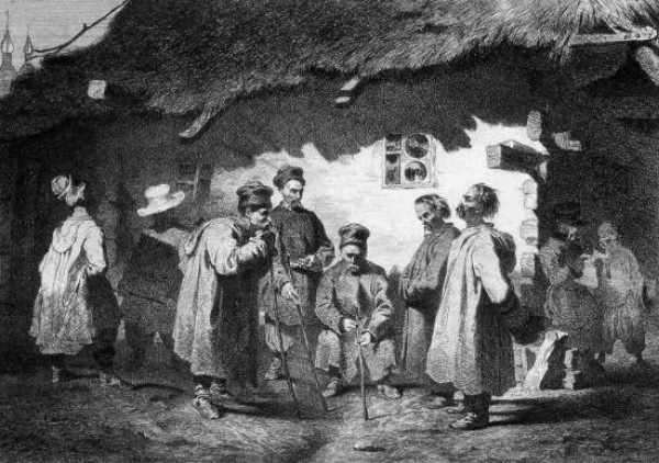 Image -- Taras Shevchenko: Village Court Council (1844).