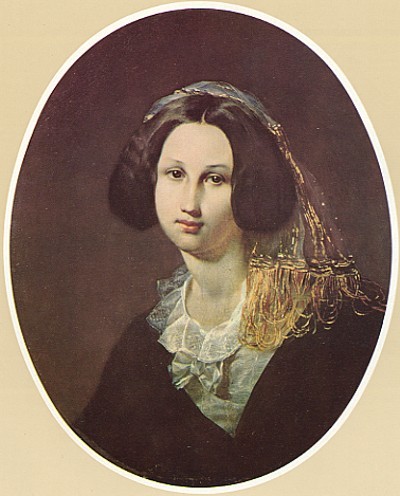 Taras Shevchenko: Portrait of Princess E. Keikutova (1847).