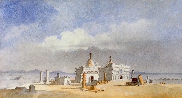 Image -- Taras Shevchenko: Turkmenian Sepulchres at Kara Tau (1856).