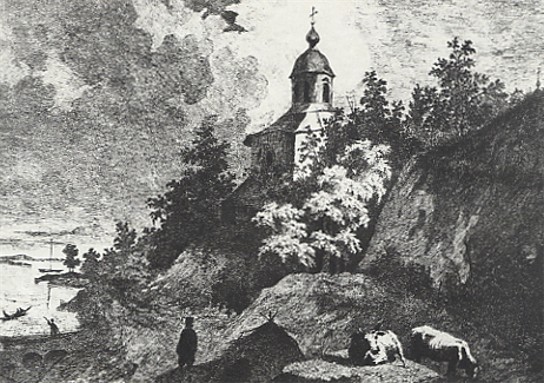 Taras Shevchenko: The Vydubychi Monastery (1844).