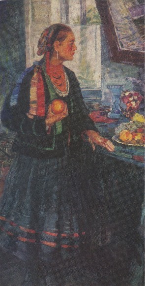Image - Oleksii Shovkunenko: Moldavian Woman at a Mirror (1937).