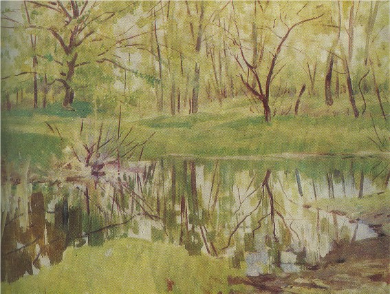 Image -- Oleksii Shovkunenko: Spring (1954).