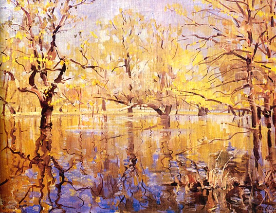 Image -- Oleksii Shovkunenko: Flood in Koncha Zaspa (1954).