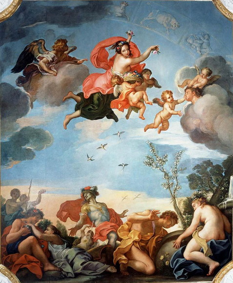 Image - Yurii Shymonovych-Semyhynovsky: Allegory of Spring in the Wilanów royal castle.