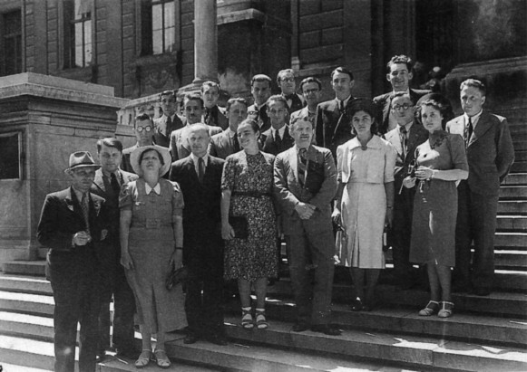 Image -- Members of the Sich student society of Vienna (1939).