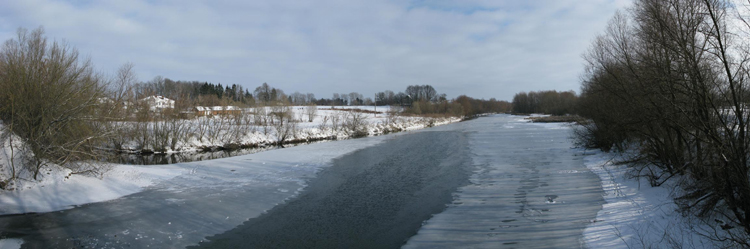 Image - The Sluch River in winter (near Starokostiantyniv).