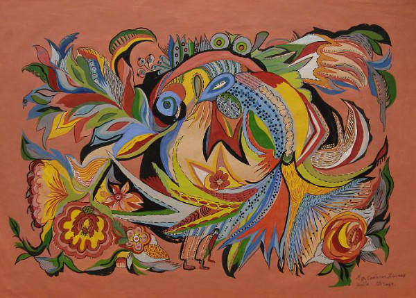 Image -- Hanna Sobachko-Shostak: Fish (1964).