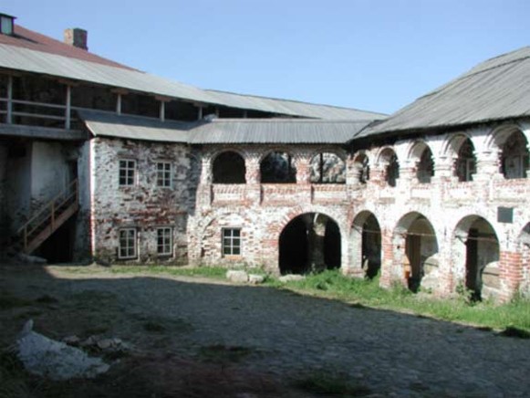Image -- The courtyard of the Solovets Islands monastery.