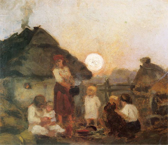 Image - Jan Stanislawski: Supper (1890).