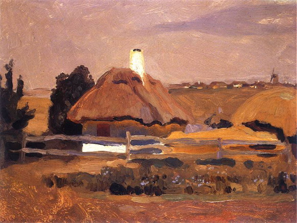 Image - Jan Stanislawski: Houses in Popivka in Ukrainie (1903).