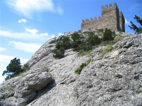 Image -- The Sudak fortress in the Crimea.