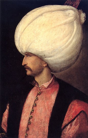 Image -- A portrait of Sultan Suleyman the Magnificent (Titian school, 1530).