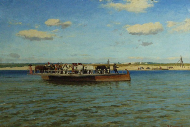 Image - Serhii Svitoslavsky: Ferry on the Dnieper (1913).