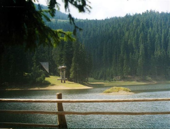 Image -- Synevyr Lake in the Gorgany Mountains (Carpathians).