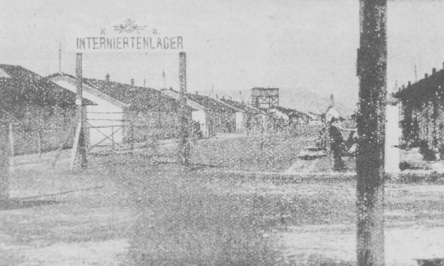 Image -- A gate of the Thalerhof internment camp.