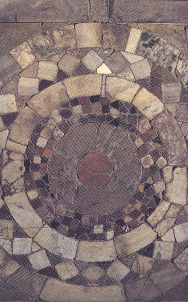 Image - A floor mosaic of the Church of the Tithes.