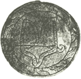 Image - Trident design on a bone plate from the times of Sviatoslav I Ihorovych (ca 960 AD).