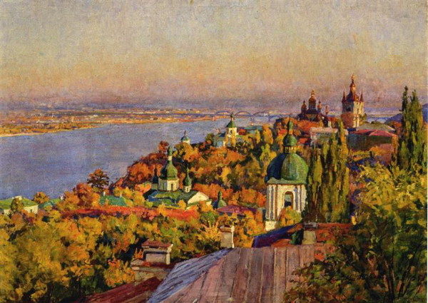 Image - Karpo Trokhymenko: Autumn in the Kyivan Cave Lavra (1959).