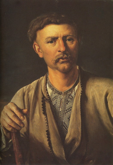 Image -- Vasilii Tropinin: Ukrainian Peasant.