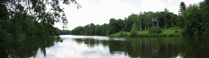 Image - The panorama of the Great Pond in the Trostianets Dendrological Park.