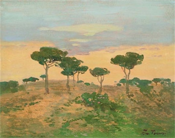 Image -- Ivan Trush: Italian Pines.