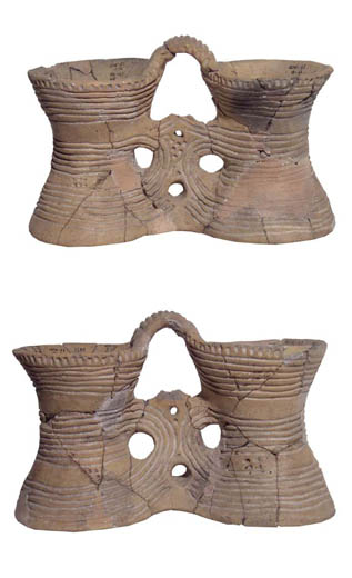Image -- Trypillia culture: Тrypillia BI-BII ritualistic pottery (from Shkarivka, Kyiv oblast).