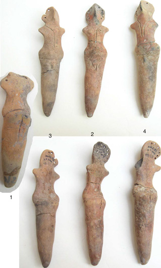 Image -- Trypillia culture female figurines (from Maidanetske, Cherkasy oblast).